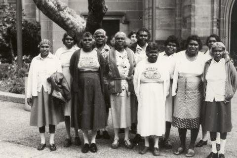 Members of the Hermannsburg Women’s choir at LCA Convention held at Kings School Parramatta in September 1978.