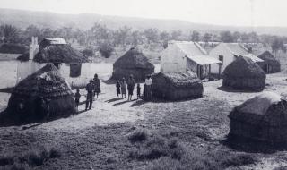 Aboriginal stone and grass houses