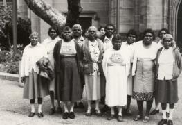 Members of the Hermannsburg Women’s choir at LCA Convention held at Kings School Parramatta in September 1978.