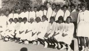 Members of the Hermannsburg Choir which toured in SA and Victoria in 1967